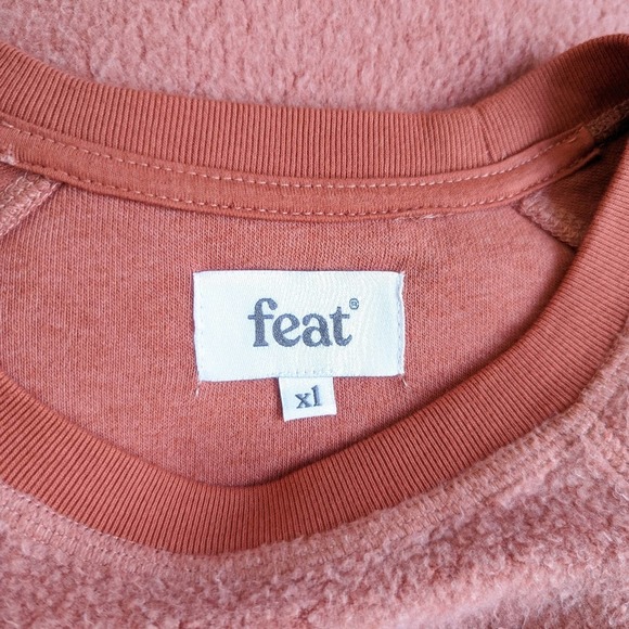 FEAT BlanketBlend Crewneck ButterWash Sweater in Cayenne XL - Picture 7 of 13